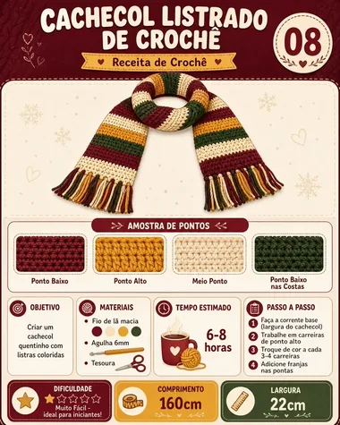 Receita de cachecol